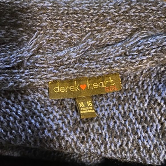 Blue Sweater Wrap Girls Size 16 - Picture 6 of 6